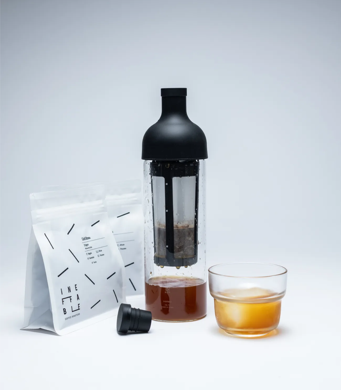 Pack Hario Botella con filtro + 2x250gr café Cold Brew