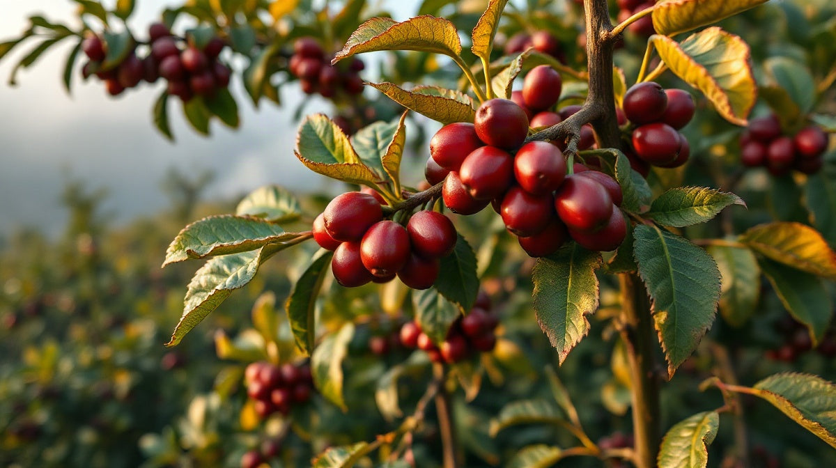Coffee tree of the Obatá (Rojo) variety